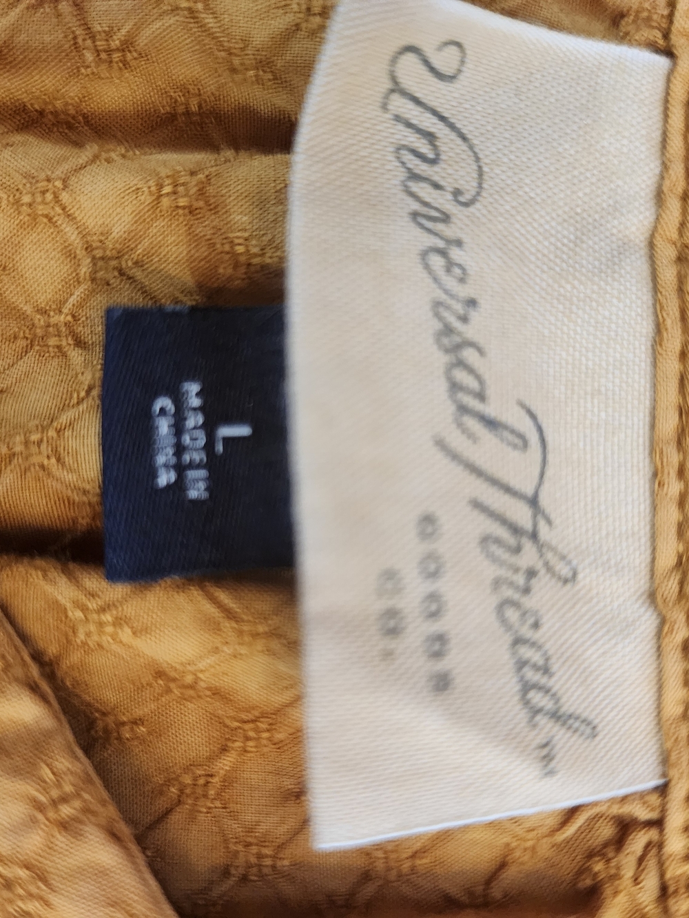 Universal Thread Mustard Square-Neck Waffle Knit Blouse - Picture 3 of 4